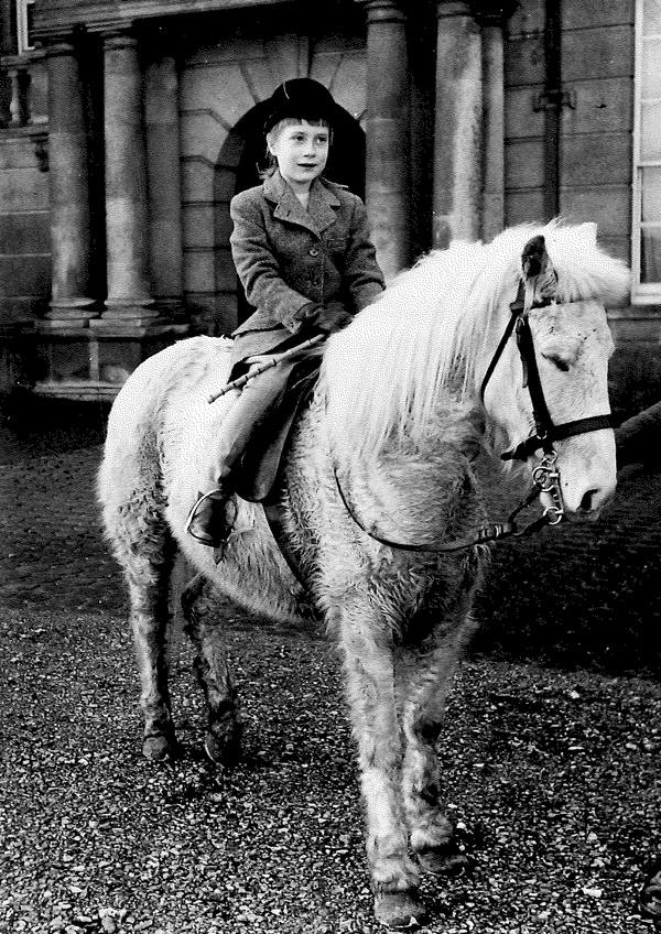HRH Olga Romanoff on her pony, Family Archive