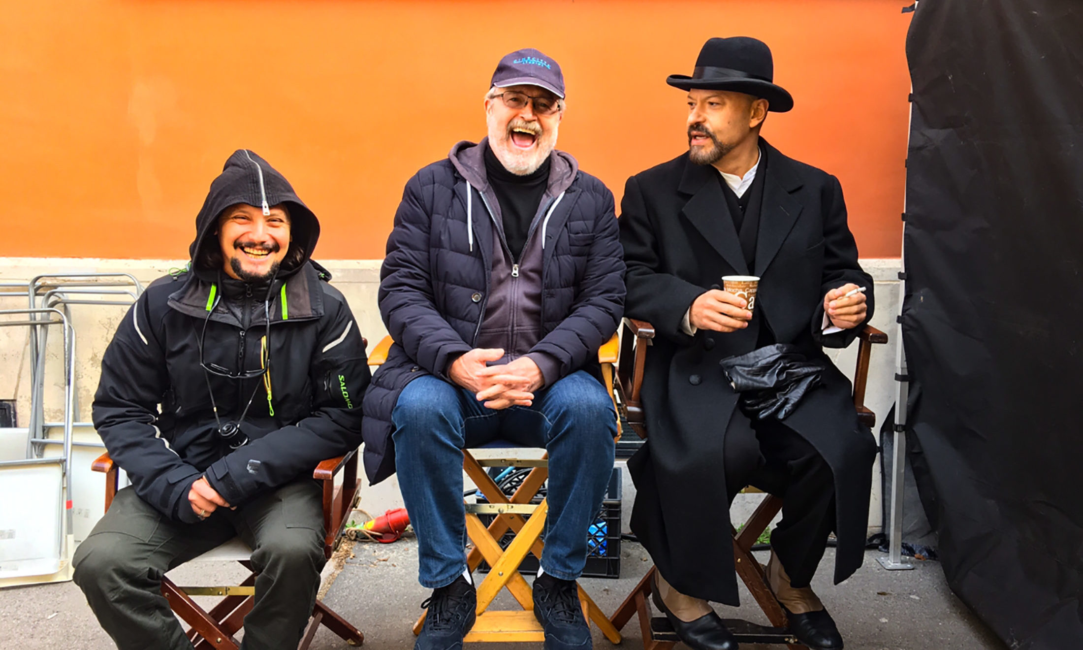 На съемках фильма «Ленин. неизбежность» с Парвусом- Бондарчуком / фото из личного архива Хотиненко